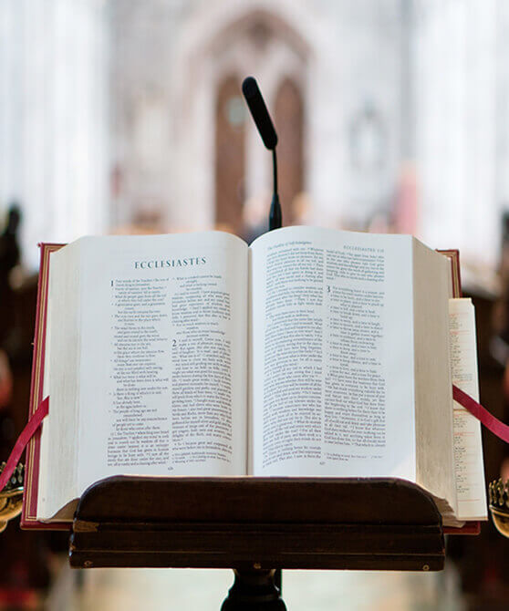 Bible on Pulpit